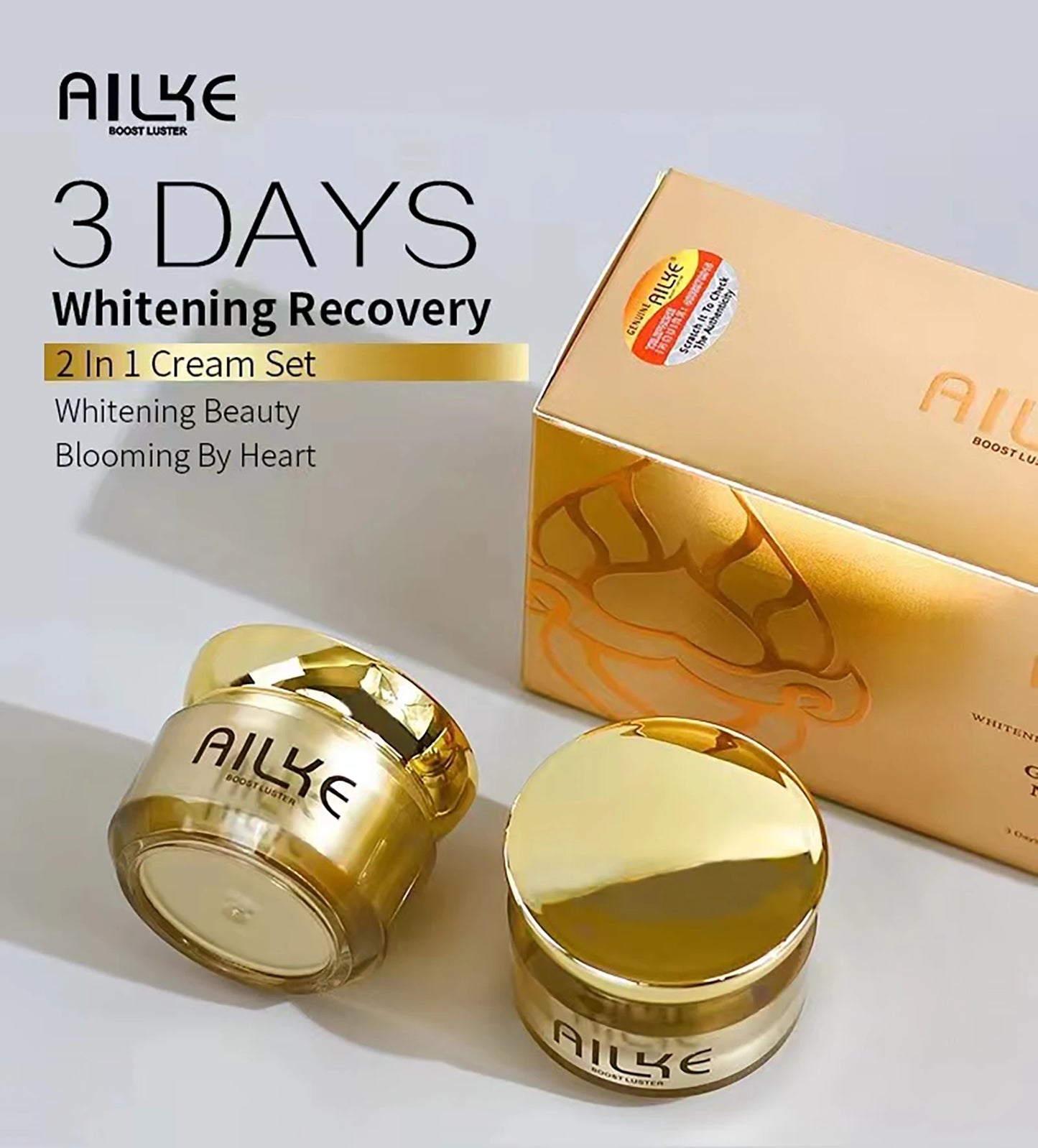 AILKE Superior K-Beauty Whitening & Dark Spot Corrector System – SPF35 Anti-Sun Damage, Hydrating Skincare for Radiant, Even-Toned Skin