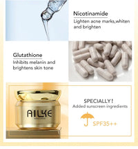 AILKE Superior K-Beauty Whitening & Dark Spot Corrector System – SPF35 Anti-Sun Damage, Hydrating Skincare for Radiant, Even-Toned Skin