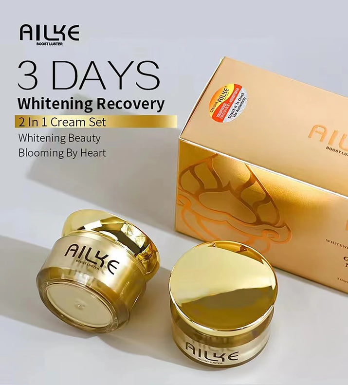 AILKE Superior K-Beauty Whitening & Dark Spot Corrector System – SPF35 Anti-Sun Damage, Hydrating Skincare for Radiant, Even-Toned Skin